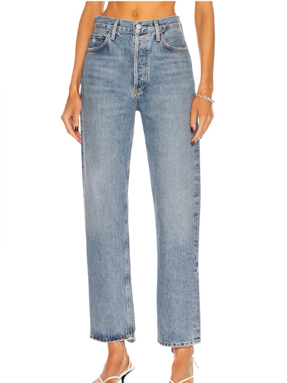 AGOLDE 90s Pinch Waist High Rise Straight Leg in Endless Blue Denim Size 26